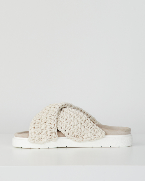 Sandal Slipper Woven  Vit 2