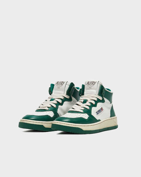 Autry 01 Two Tone Mid Sneaker Green 2
