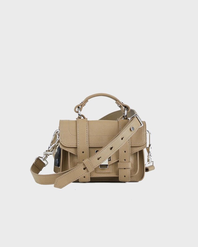 Proenza Schouler Leather Bag PS1 Micro Taupe ONESIZE