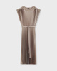 JOSEPH Dress Volta Knit Weave Plissé Beige/brun 40
