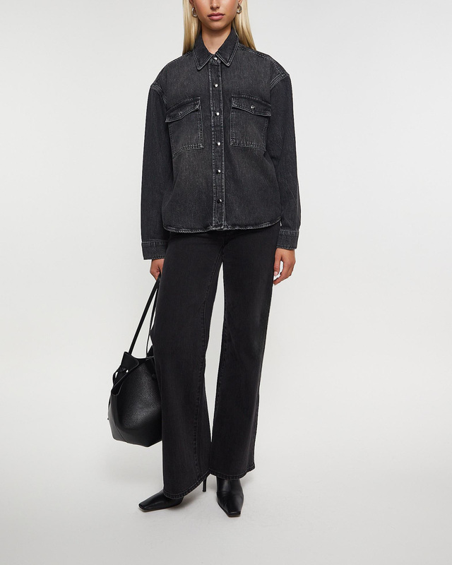 Anine Bing Shirt Paxton  Washed black L