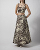 Malina Topp Mereya Jacquard Cropped Vit/brun 34