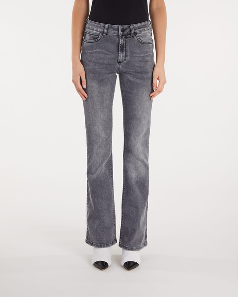 Tara Jeans Flare Wash Organic Panter Grey Grå 1