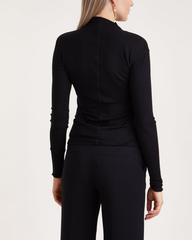 Filippa K Topp Sheer Wool Mock Svart M