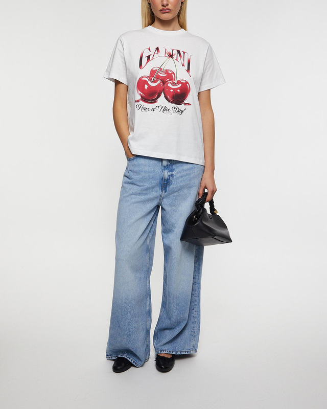 Ganni Jeans Soft Rigid Denim Baggy Light blue wash 26