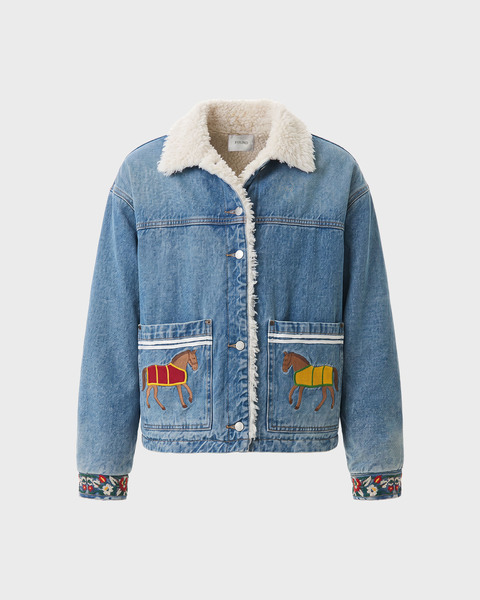 Jacka Horse Equine Denim Work Vintage Blue 1