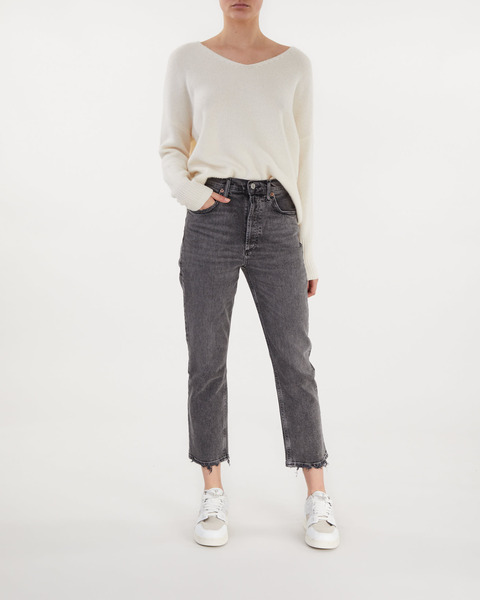 Riley High Rise Straight Crop Washed black 2