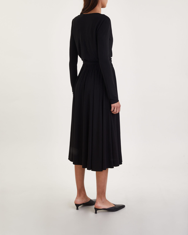 Proenza Schouler Dress Matte Crepe Wrap Black US 2 ( EUR 34)