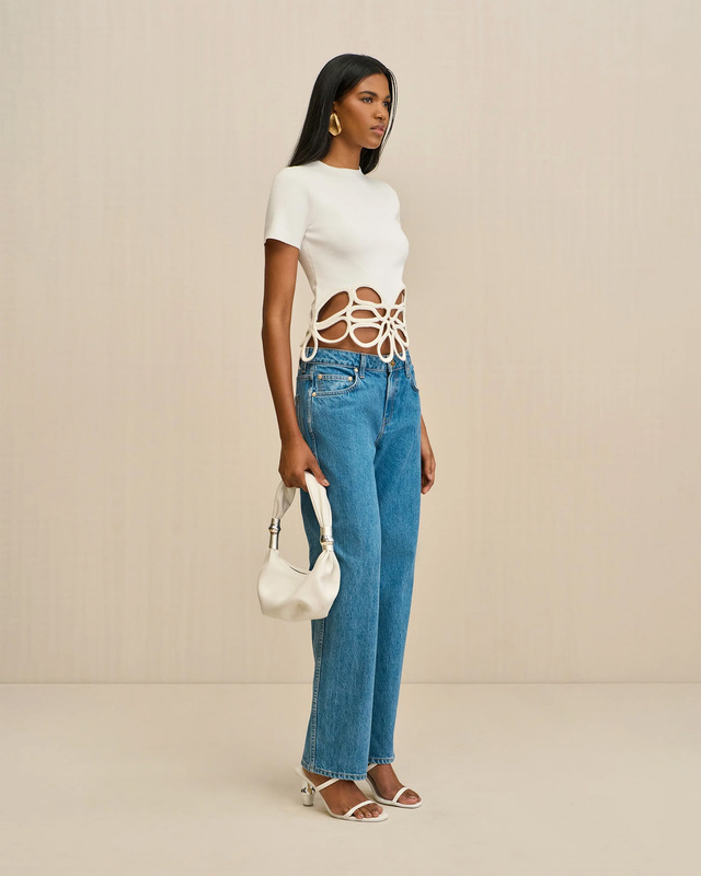 Cult Gaia Topp Eres Knit Offwhite M