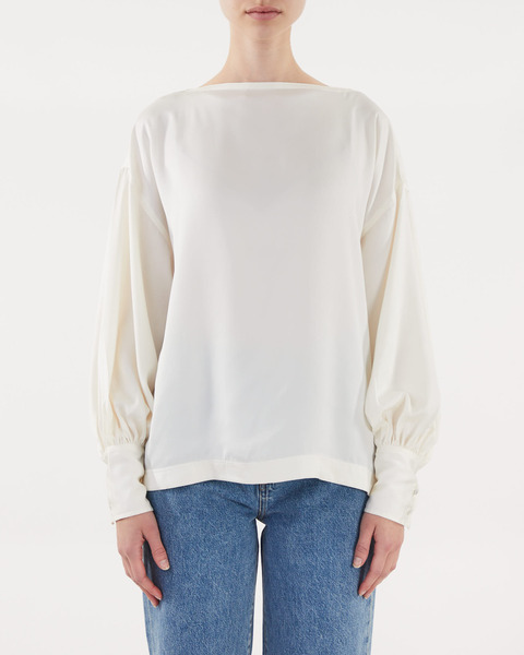 Blus LS MOIR TP-LONG SLEEVE-BLOUSE Beige 1