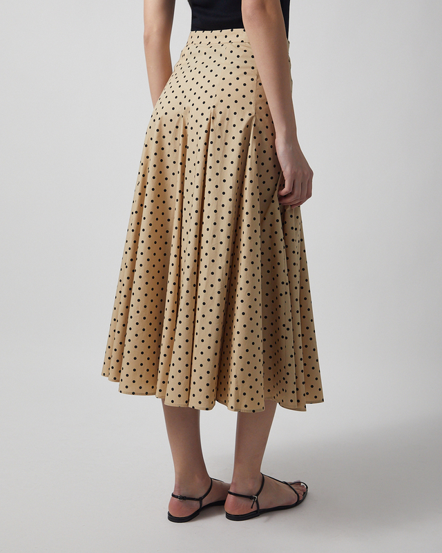 Max Mara Studio Skirt Polka Dot Midi Beige IT 48 (EUR L-XL)