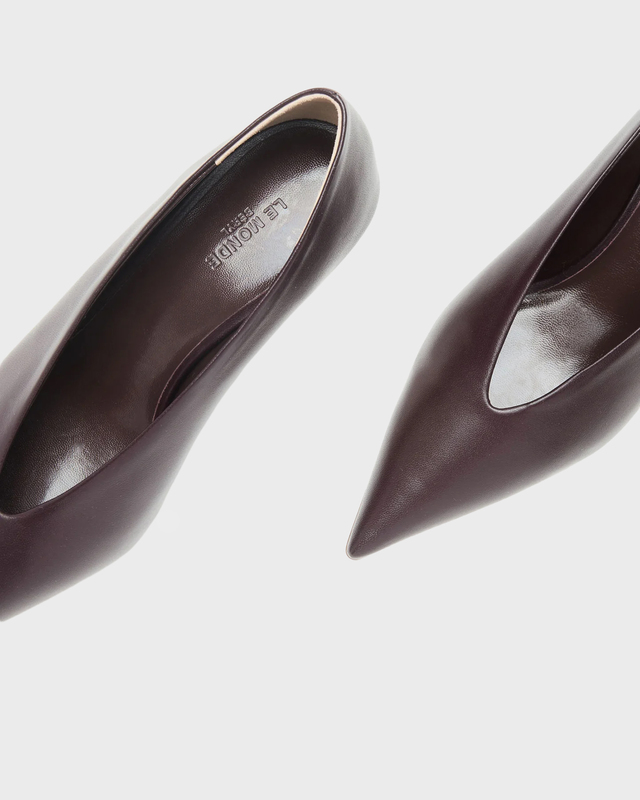 Le Monde Beryl Pumps Babouche Kitten Heel Plum EUR 41