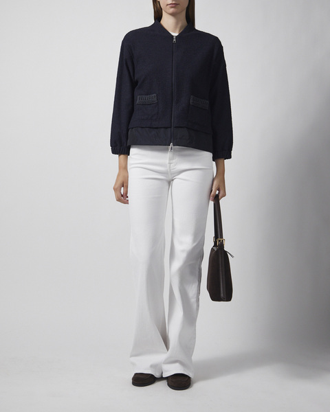 Cardigan Zip Up Navy 2