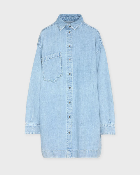 Dress Overshirt Maxi Ljusblå 1