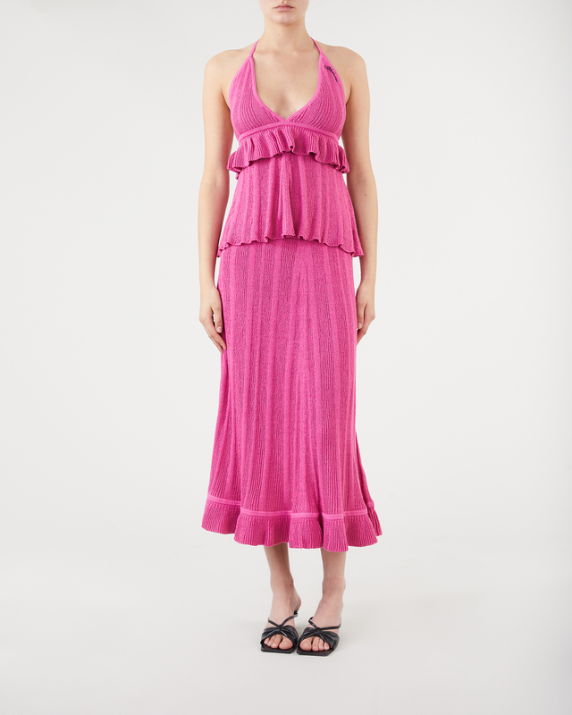 Ganni Midi Skirt Pink XL