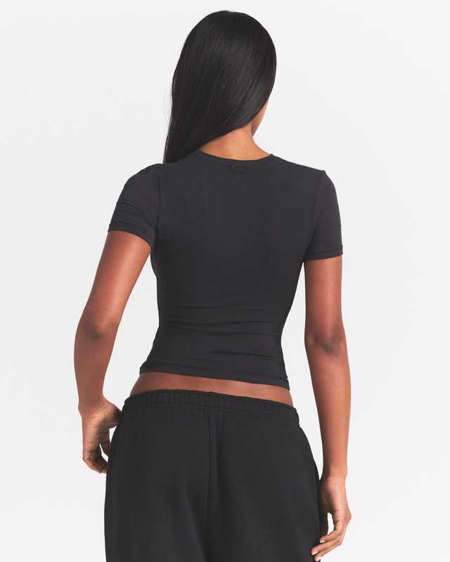Skims T-shirt Cotton Jersey Soot XXS