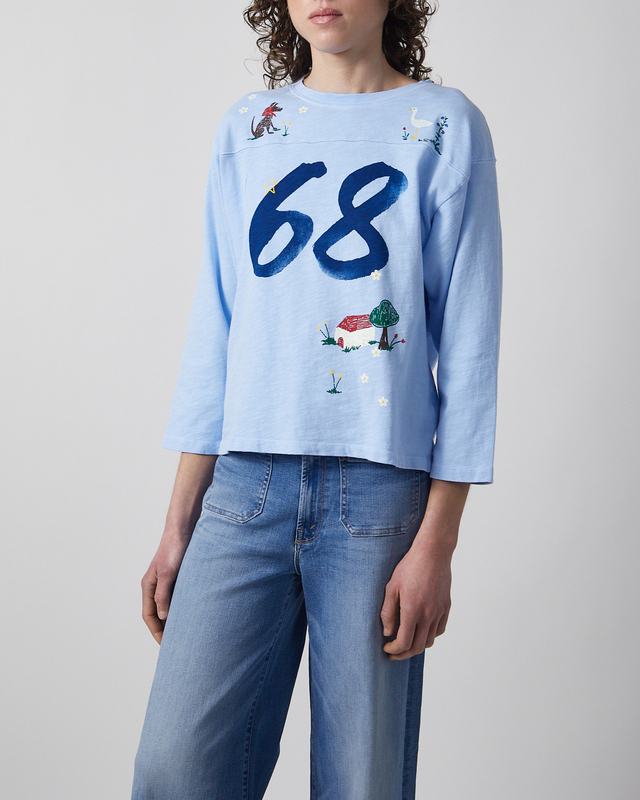Mother Denim  Sweater The Footballer Röd M