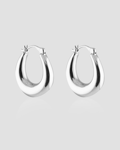 Earrings Bold Hoops Small Silver ONESIZE 1