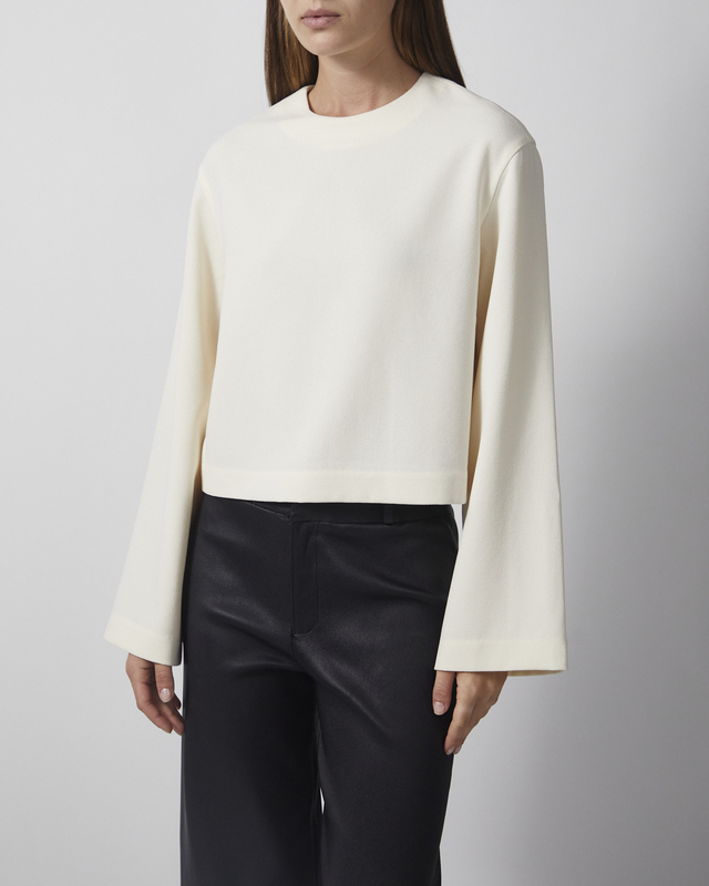 Wakakuu Icons Bluse Creme Cropped Cream S
