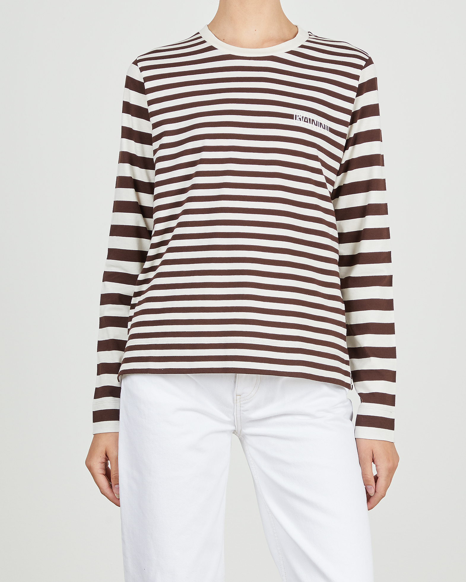 Top Thin Software Striped Jersey Long 