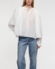 RÓHE Top Pleated Ramie Vit 34