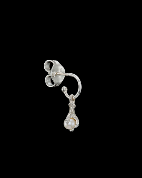 Earring Tiny Claw Pearl Silver ONESIZE 1