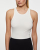 Éterne Top High Neck Fitted Tank  Creme M