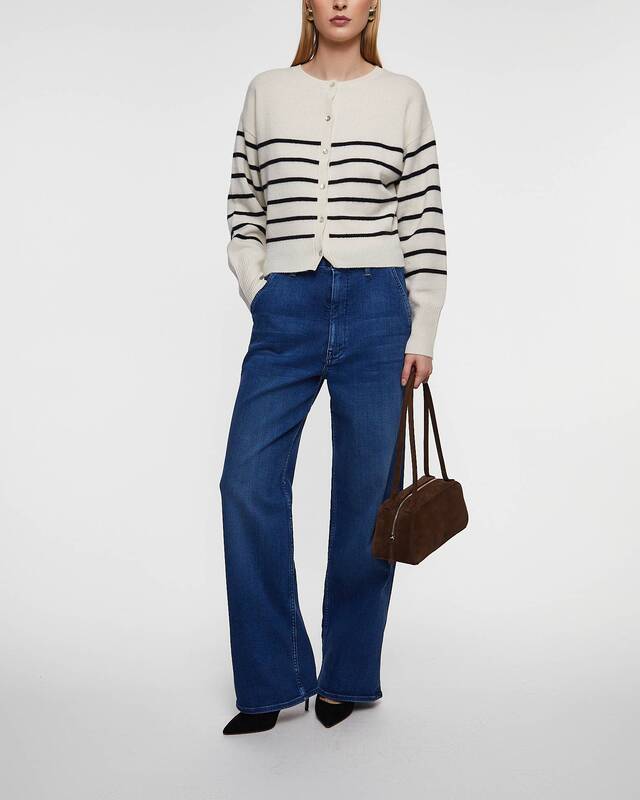 Mother Denim Jeans The Major Zip Sneak  Washed blue 24