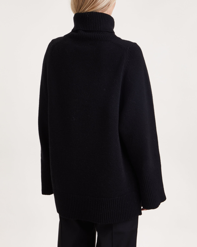 Dagmar Tröja Long Wool Turtleneck Svart S