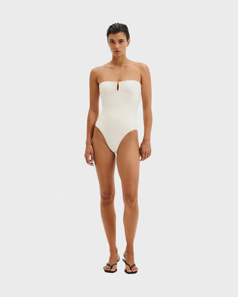 Badedrakt Gold Embellished Bandeau Vanilla 2