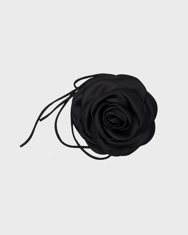 Pico Copenhagen Giant Satin Rose String Black ONESIZE