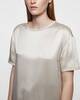 LISA YANG  Round Neck Silk T-shirt Champagne 0 (XS-S)