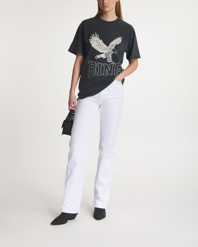 Anine Bing T-shirt Lili Retro Eagle Washed black L