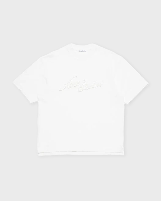 Acne Studios T-Shirt Logo Relaxed Fit  Vit XXS
