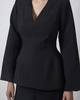 Malina Topp Ninni Cut-Out Shoulder Hourglass Black 36
