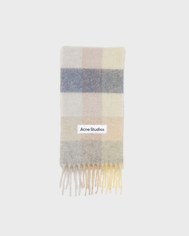 Acne Studios Scarf Checked Mohair Vanilj ONESIZE