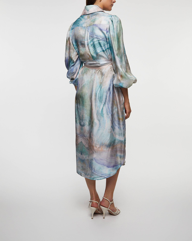 Zimmermann Klänning Illuminate Midi Tunic Blå 1 (S-M)