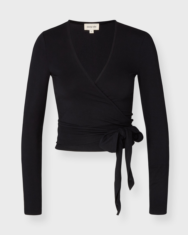 Sisterly tribe Top Soft Ballet Wrap Black S