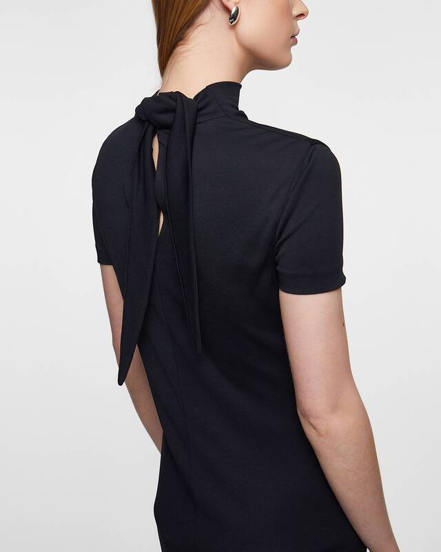 Jil Sander Klänning Fluid Viscose High-Neck  Svart 36