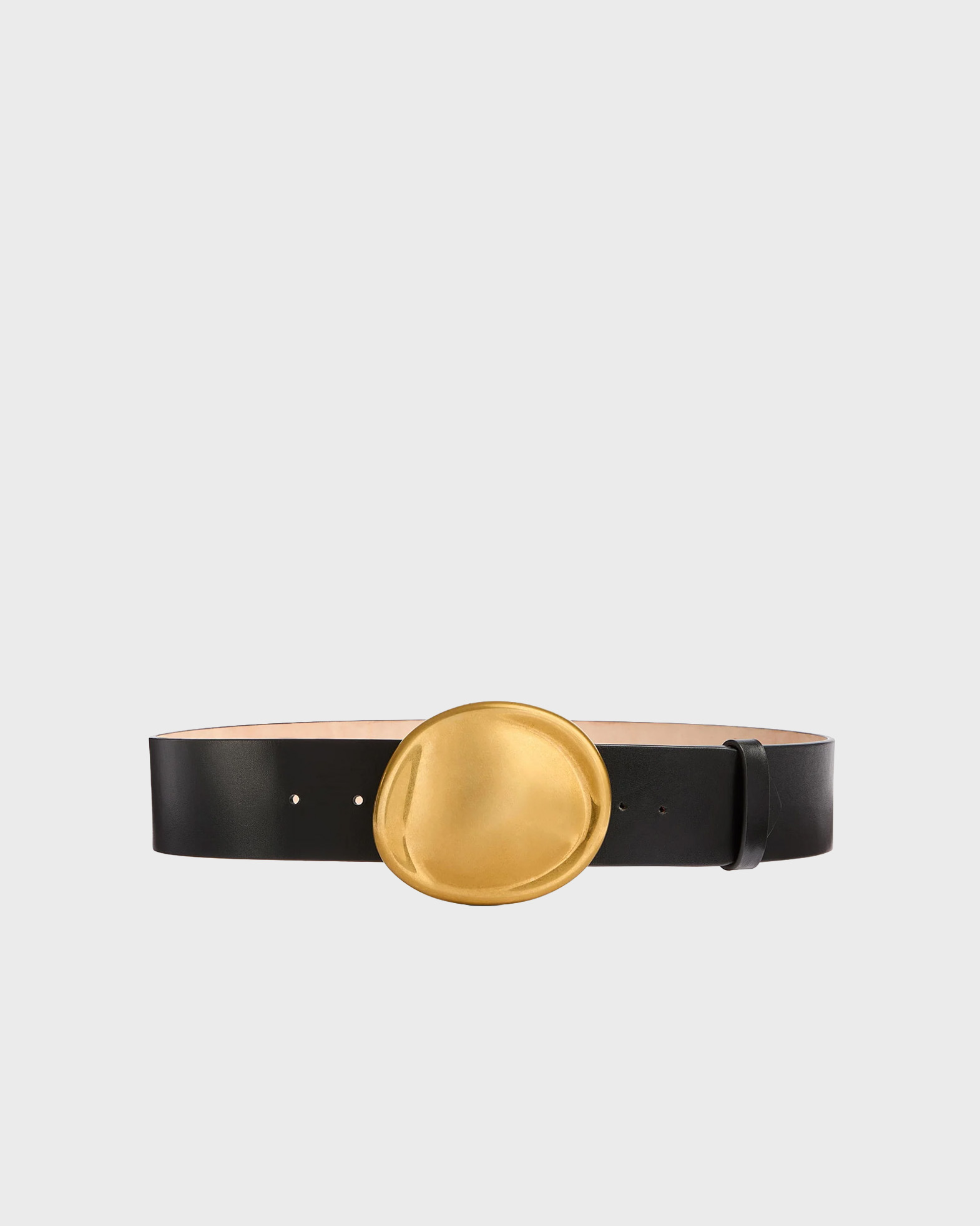 Khaite Women's Black Keefe Belt - Antique Gold (35Mm Svart 85
