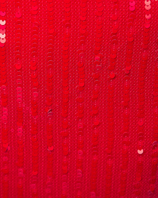ROTATE Birger Christensen Klänning Sequins Midi V-Neck Röd 34