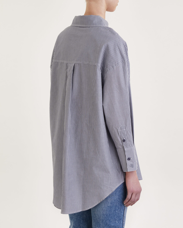 Anine Bing Shirt Mika Grå/vit XS