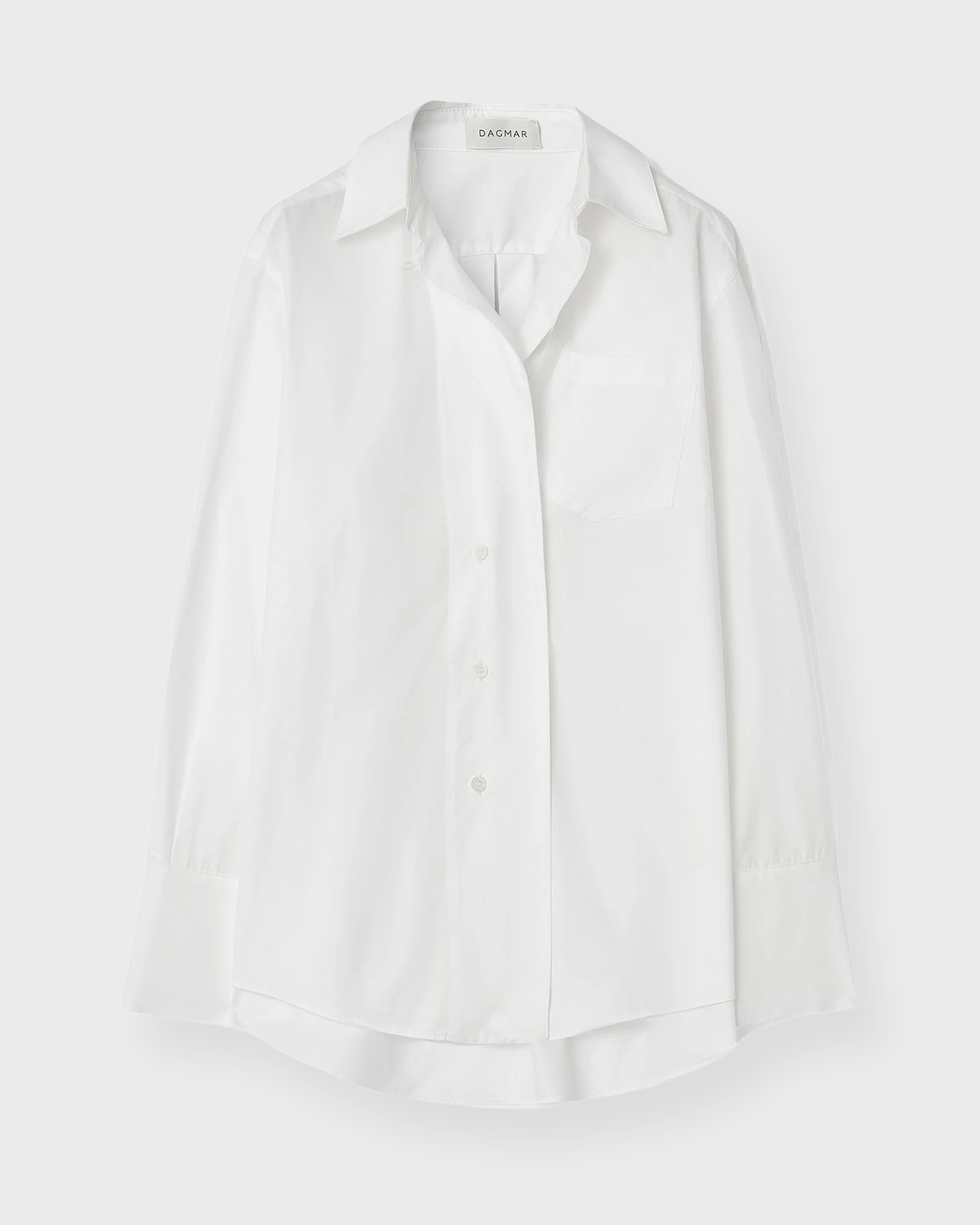 Dagmar Women's White Shirt Asymmetric 34