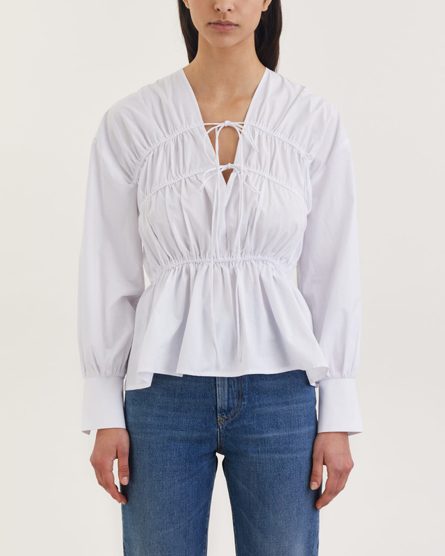 Wakakuu Icons Blus Chia Poplin Vit XS