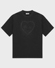 Ganni T-shirt Heavy Cotton Jersey Heart Phantom  M