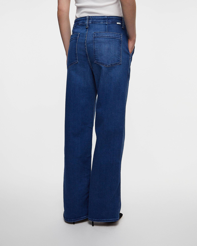 Mother Denim Jeans The Major Zip Sneak  Washed blue 24