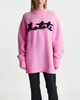 ROTATE Birger Christensen Tröja Oversize Logo Jumper Rosa 40
