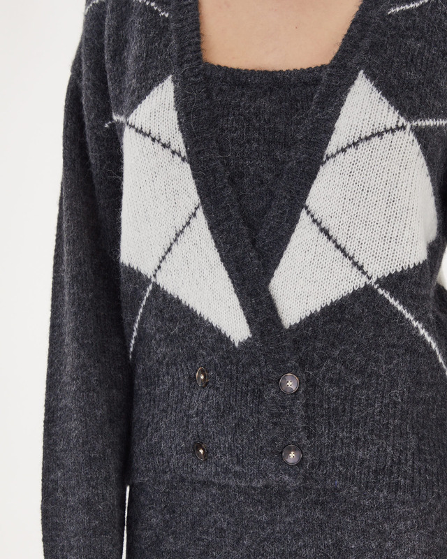 The Garment Verbier Cardigan  Grå/beige UK 8 (EUR 36)
