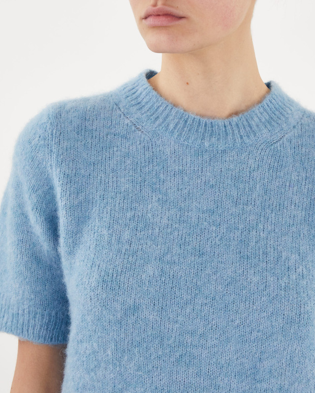 Dagmar Top Brushed Alpaca Celeste M