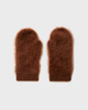 LISA YANG Vantar Brushed Mittens Brun ONESIZE